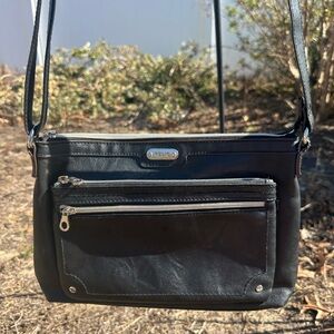 Relic Elegant Black Crossbody Bag